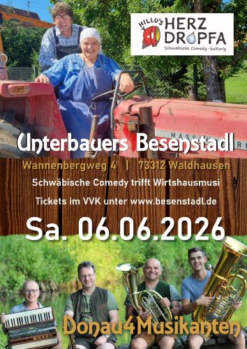 Tickets für Hillus Herztropfen und die Donau4Musikanten im Bes am 06.06.2026 - Karten kaufen